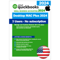 QuickBooks Desktop Mac Plus 2024 | 3 Users License | No Subscription